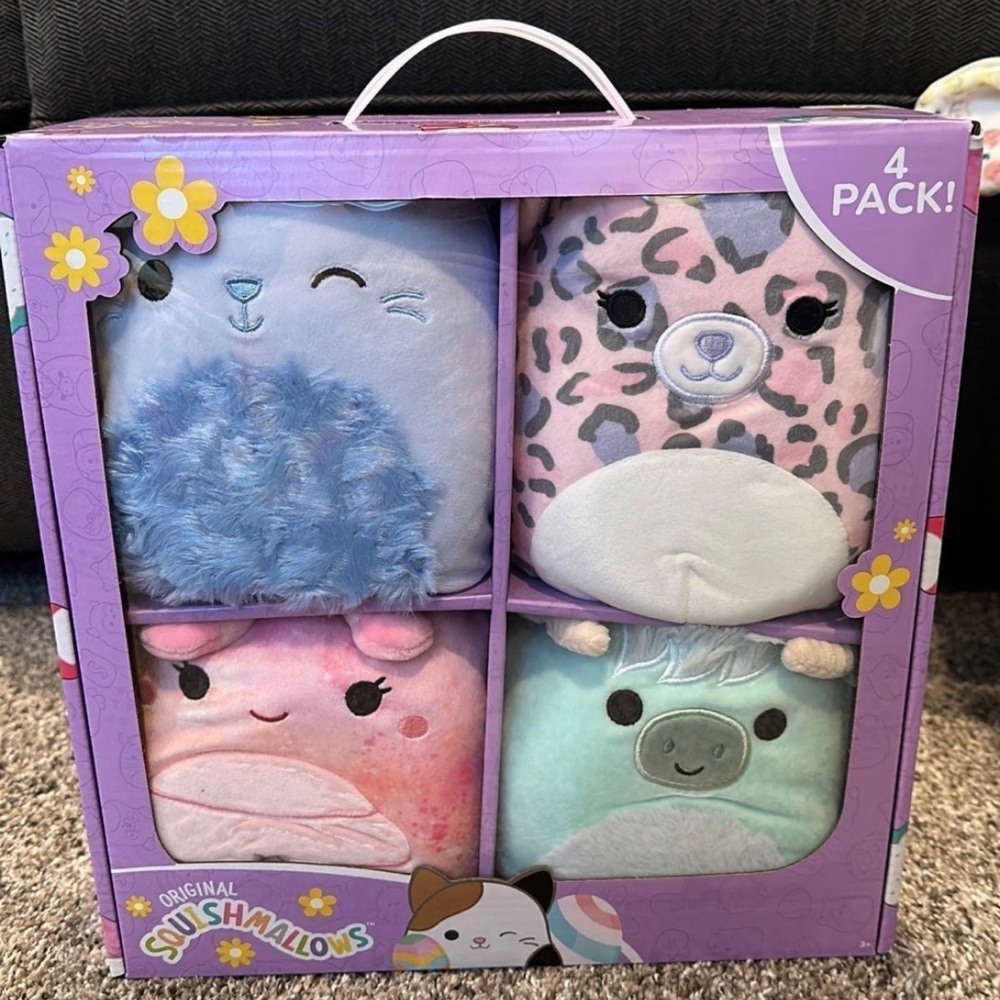 Squishmallow bundle 4 pack 8” Dallas Iver Bastian and Eileen